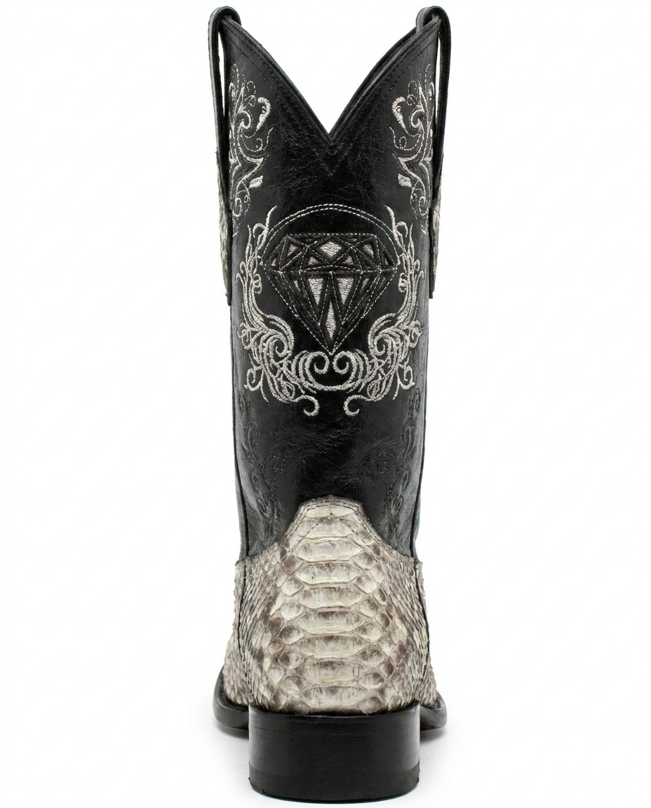 White Python boot - rear view