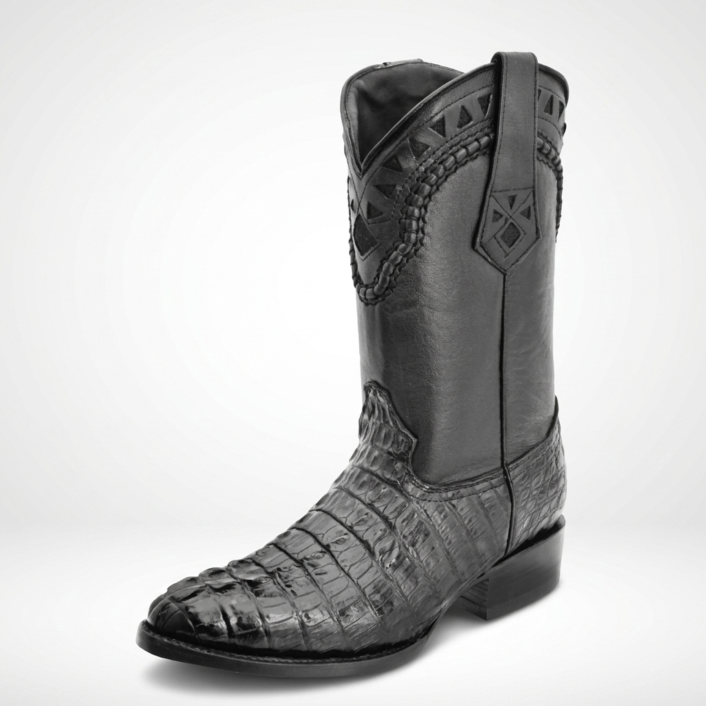 Black Bayou crocodile boot