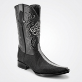 The Gambler black stingray boot