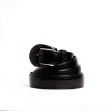 Lizard Negro black lizard cowboy belt