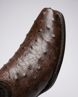 The Hudson boot - ostrich vamp detail