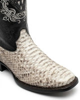 White Python boot - vamp scale detail