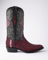 Burgundy Stingray boot - side profile