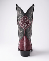 Burgundy Stingray boot - rear view