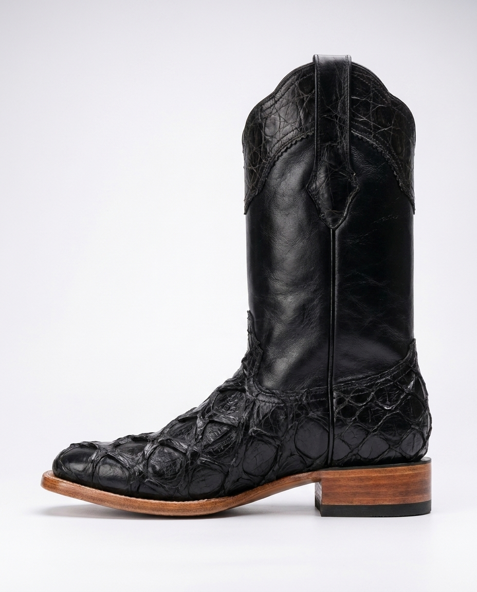 Onyx Pirarucu boot - side profile